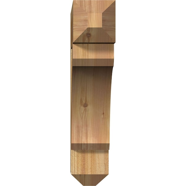 Legacy Craftsman Rough Sawn Bracket, Western Red Cedar, 6W X 28D X 28H